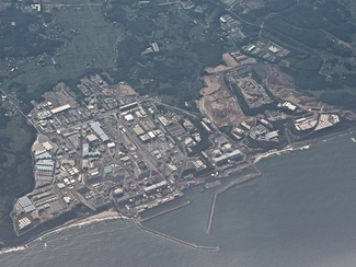 Luftaufnahme des Kernkraftwerks Fukushima Daiichi in Japan