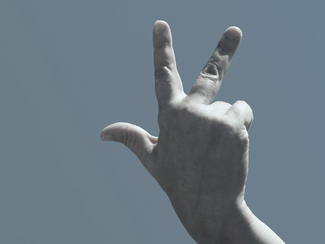 Drei Finger einer Hand