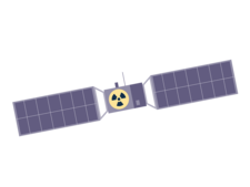 Satellit mit radioaktivem Inventar (Symbolbild)