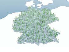 Deutschlandkarte mit ODL-Messstellen
