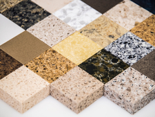 Samples for granite surfaces for kitchens and bathrooms