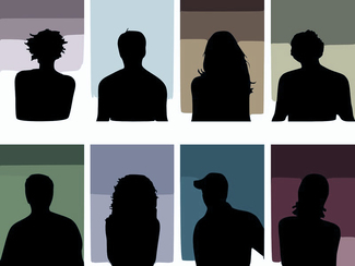 Silhouettes of people