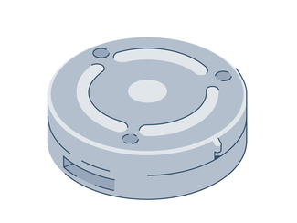 Illustration of a radon measuring device