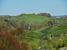 Waste Rock pile (recultivated) (Picture has long description)