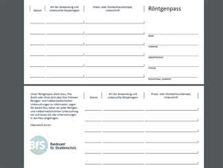 X-ray record card (Röntgenpass)